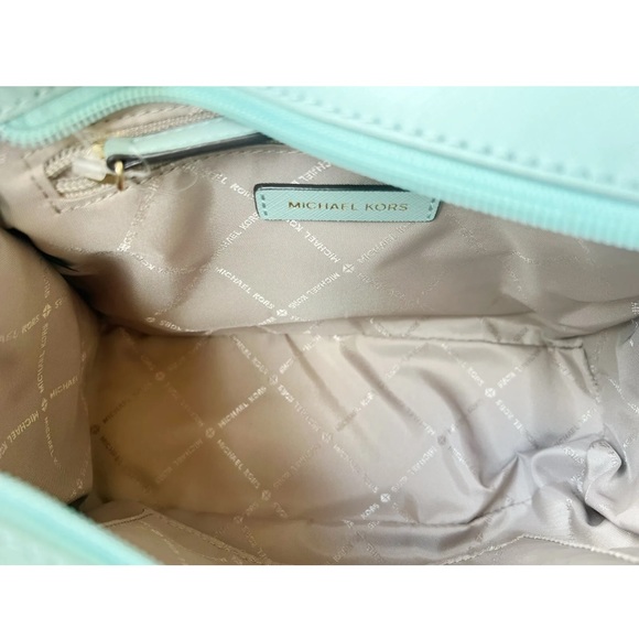 Michael Kors Small Satchel Turquoise Leather Crossbody - Picture 3 of 5
